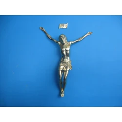 Korpus Pana Jezusa na krzyż metalowy + napis 20 cm ZŁ